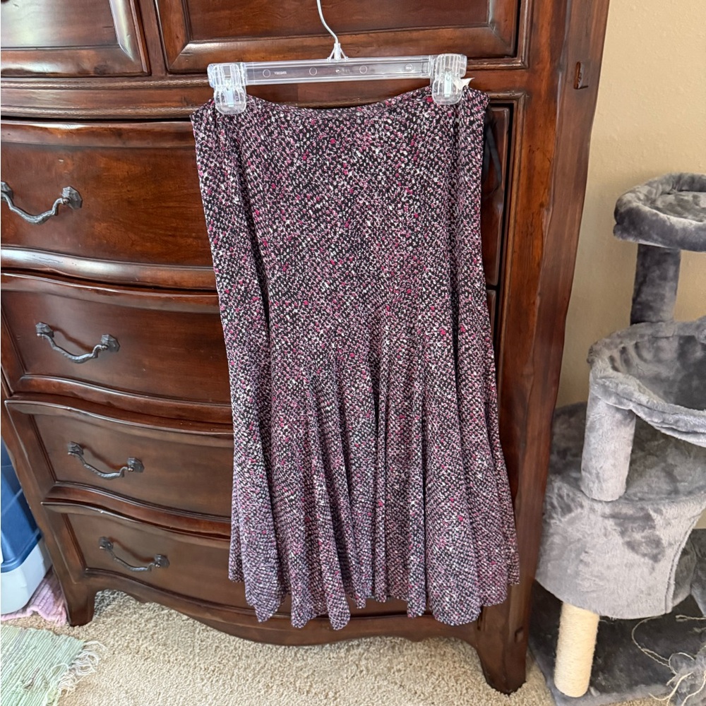 Ralph Lauren Pink and Black A-Line Skirt